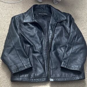 Dimension Kids Black Leather Jacket